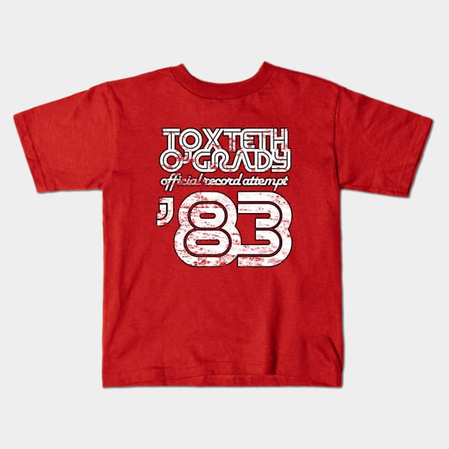 Toxteth O'Grady, official record attempt 1983 Kids T-Shirt by brianftang